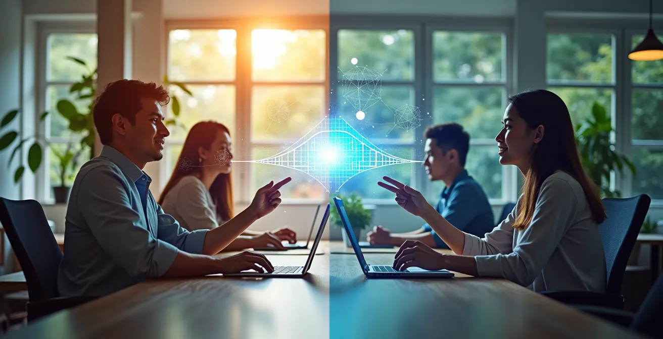 Virtuelle Zusammenarbeit zwischen deutschen und südostasiatischen Teams über digitale Plattformen