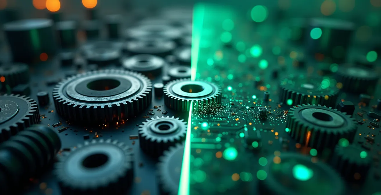 Moderne deutsche Ingenieurstechnik mit nachhaltigen Elementen