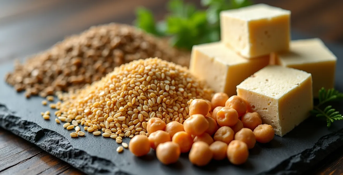 Makronährstoffverteilung für veganen Muskelaufbau visualisiert