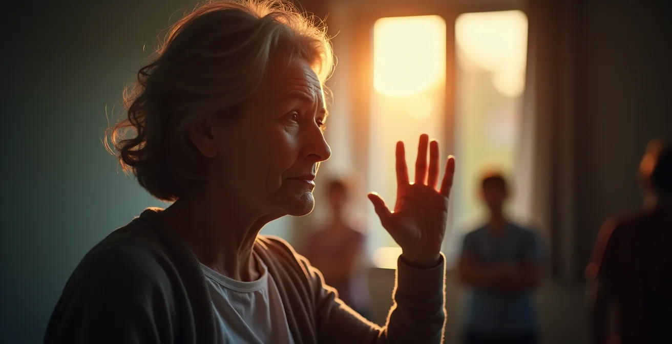 Symbolische Darstellung der Überwindung von Vorsorgeängsten