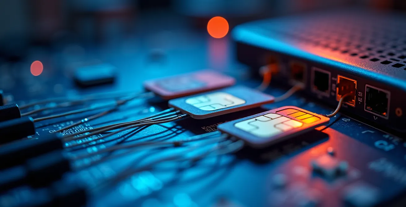 Dreistufiges Backup-System für Internetverbindung digitaler Nomaden