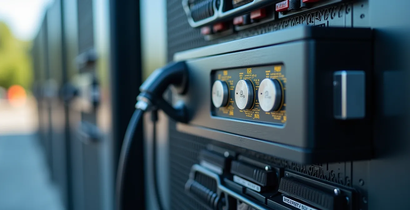 Batteriespeichersystem an einem Schnellladepark
